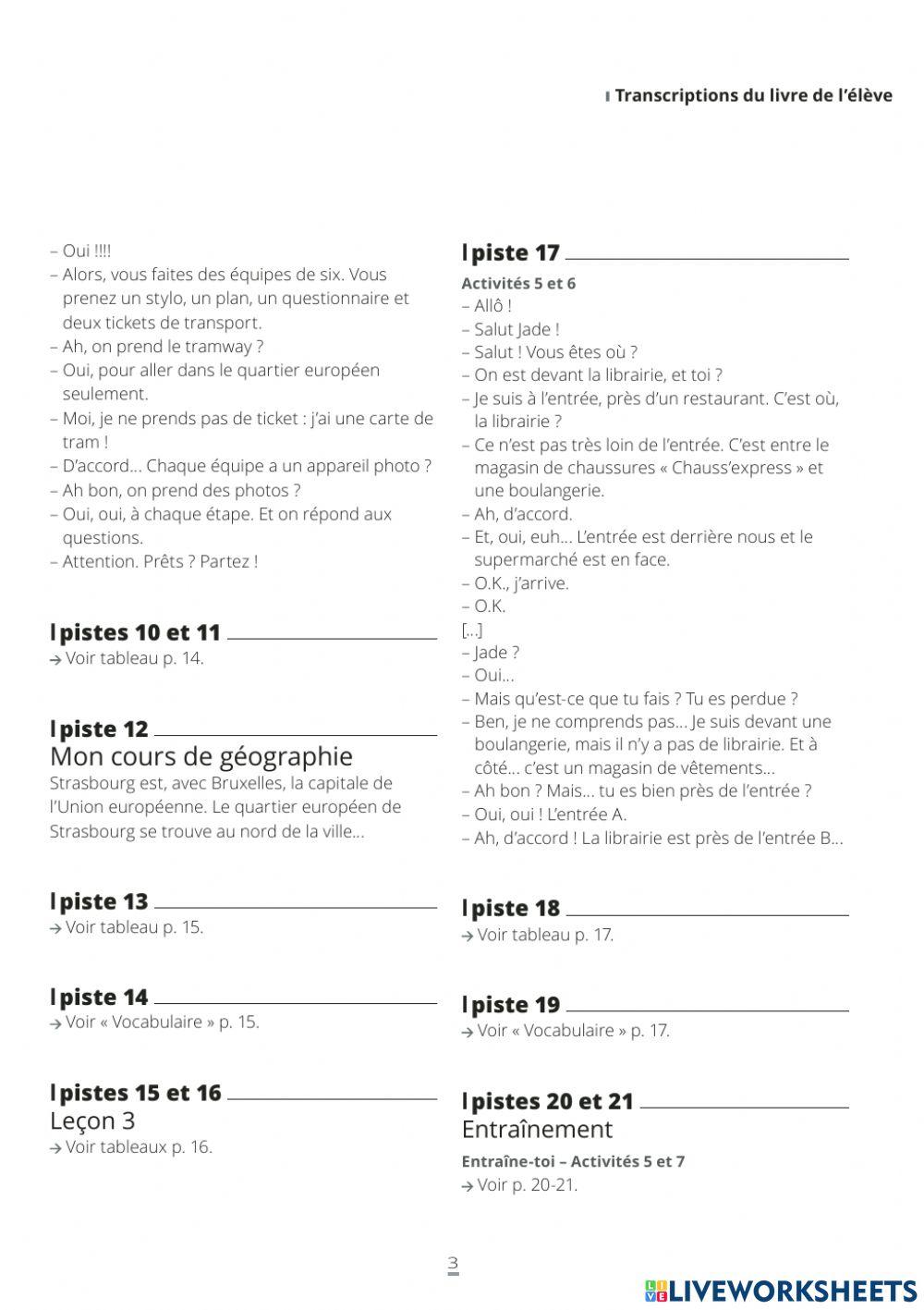 Adomania 2 transcriptions audio