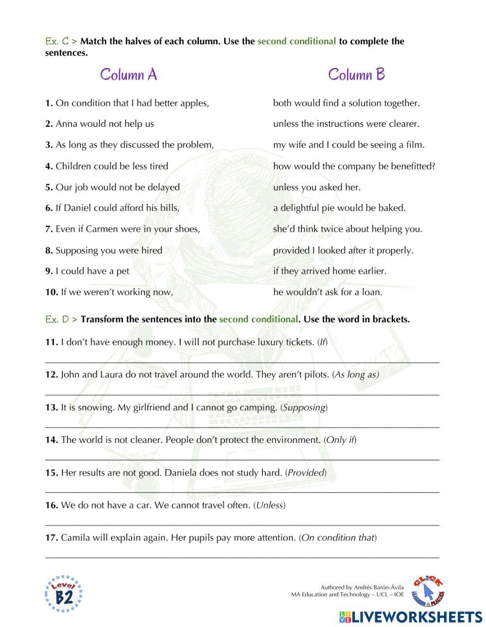 Grammar Ex.: Real and Unreal Conditionals (0,1,2,3)