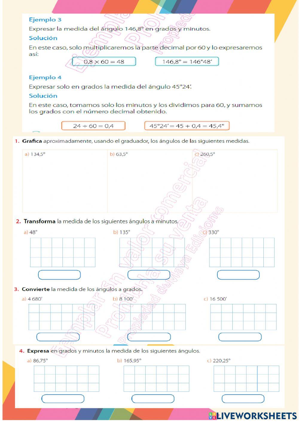 Sistema sexagesimal: TEMA 4 conversión de grados y minutos