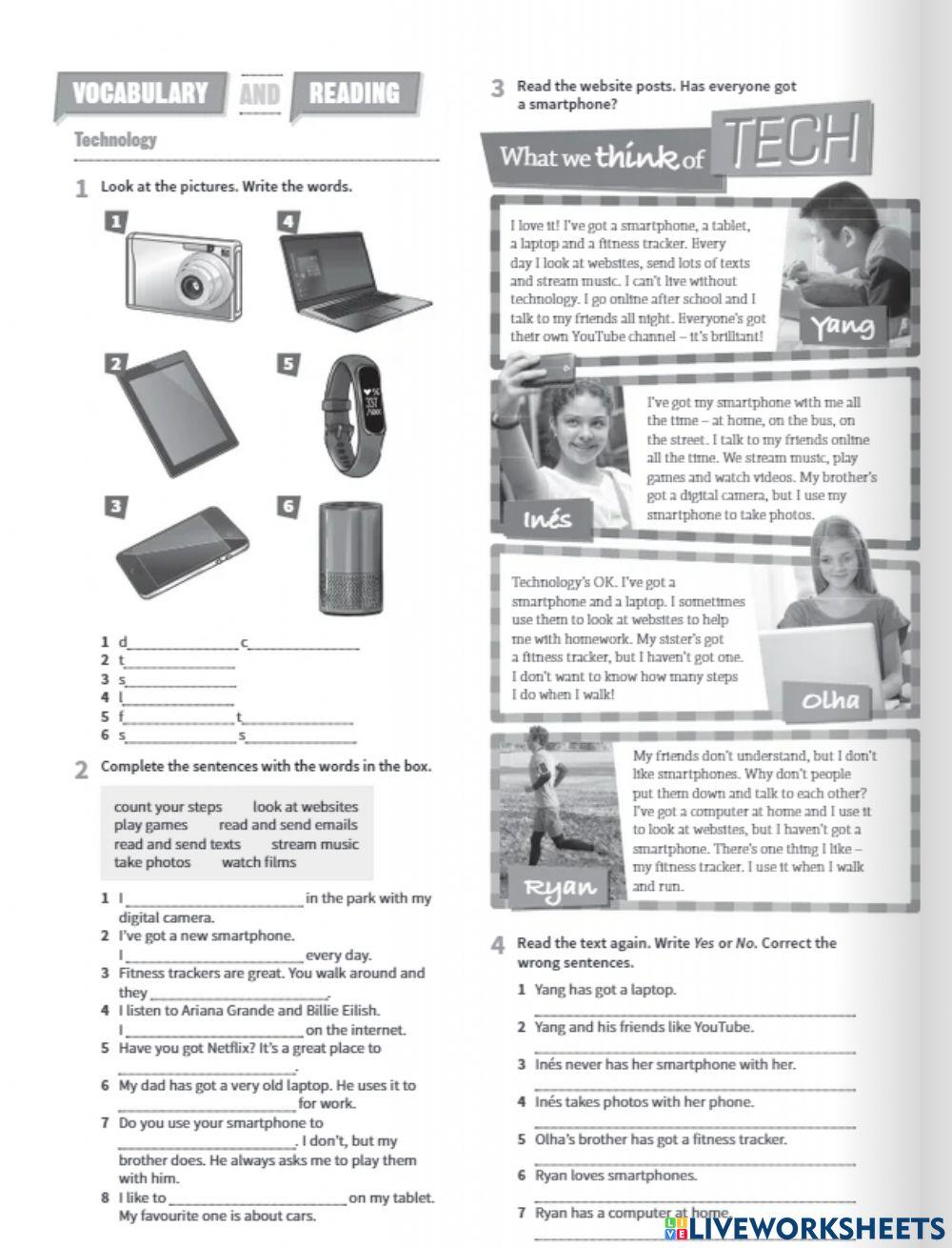 Technology online exercise for Grade 5 Live Worksheets