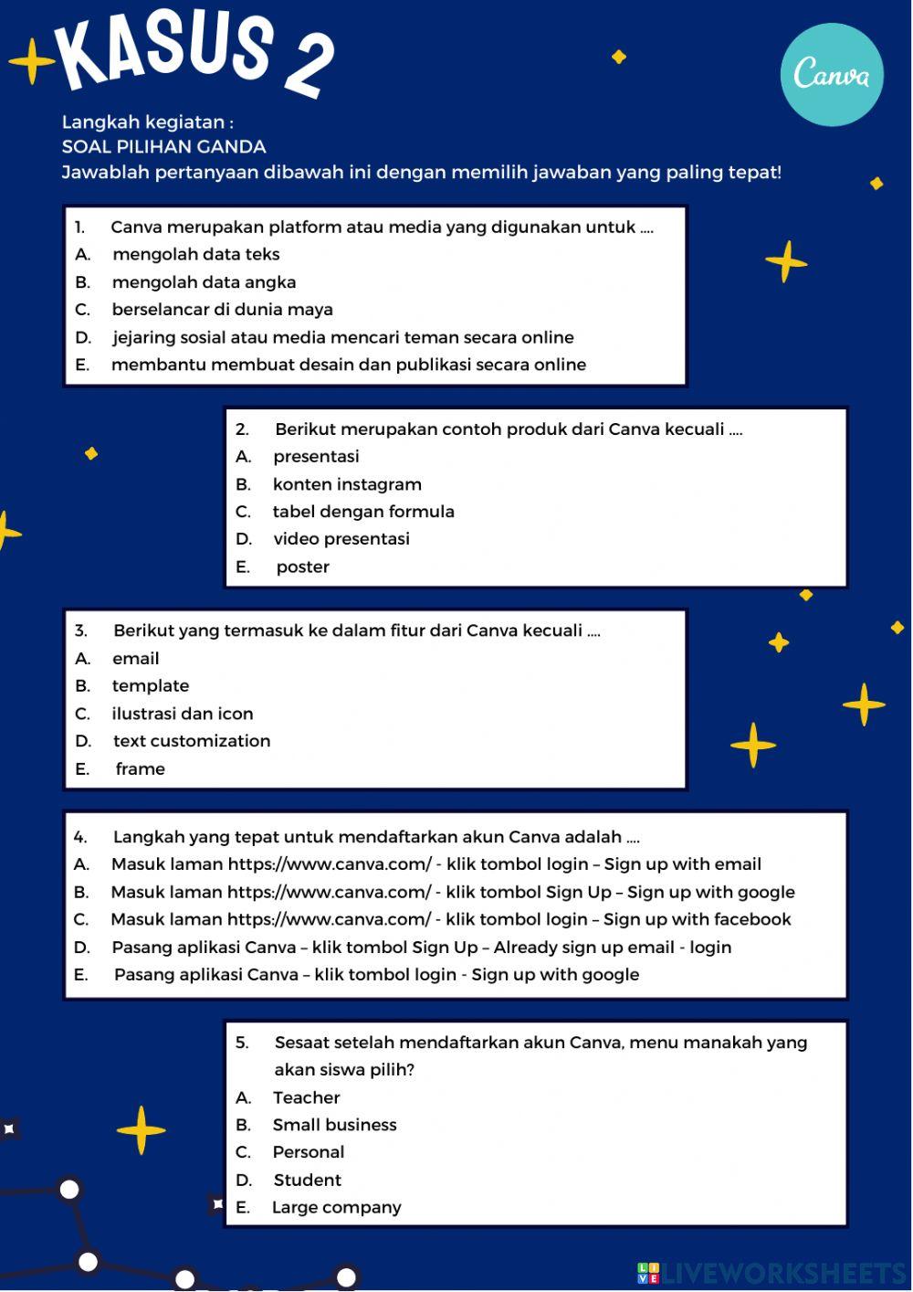 LKPD Menu dan Tools Media Canva