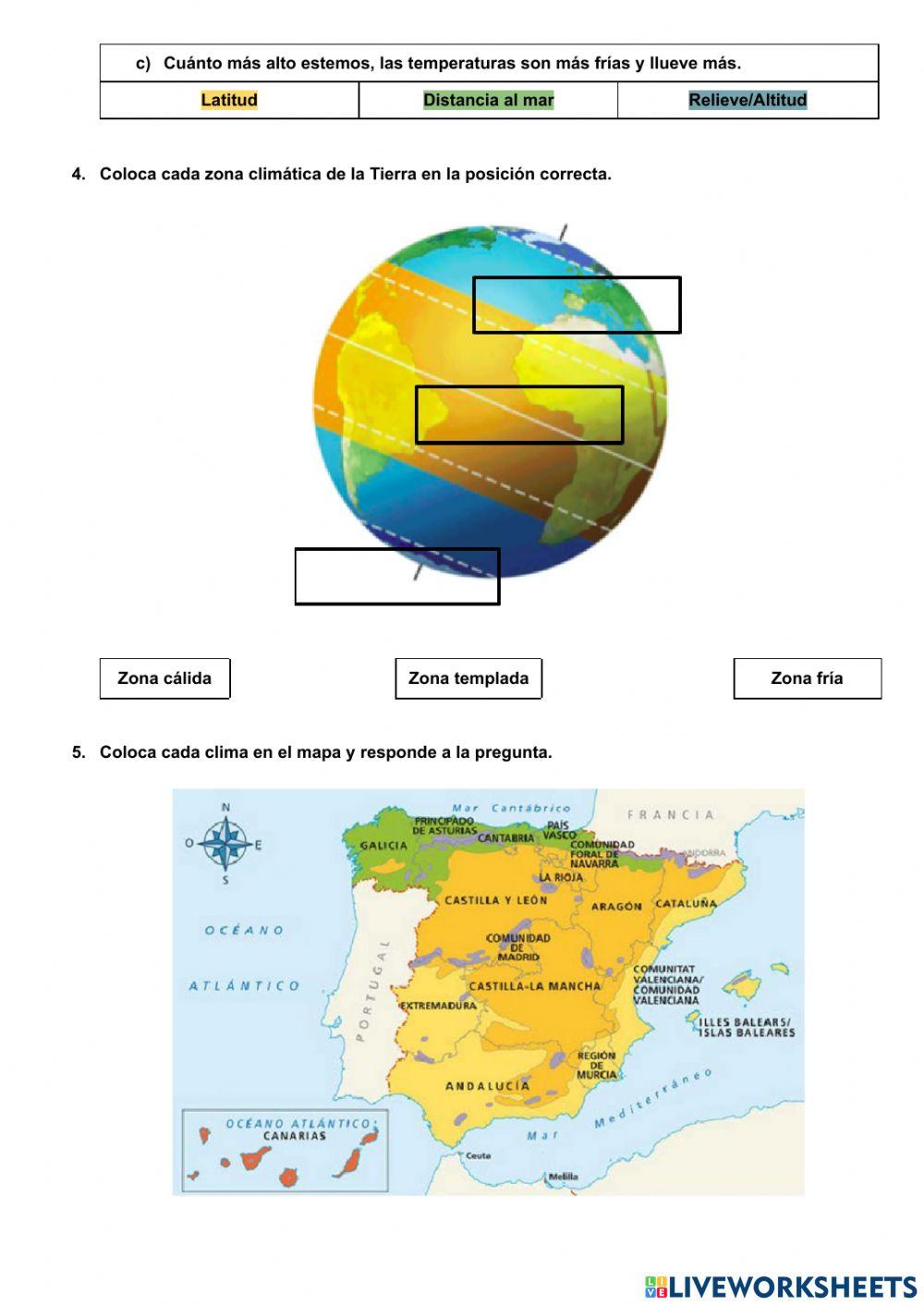 Cuestionario: Tiempo y Clima