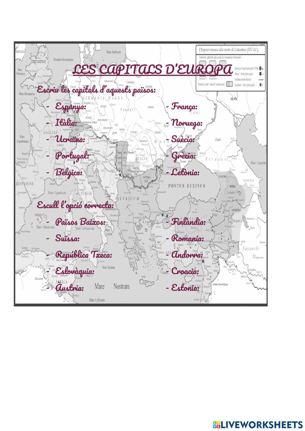 Les capitals d'Europa