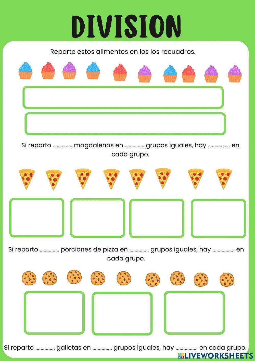 Repartos:iniciación a la división