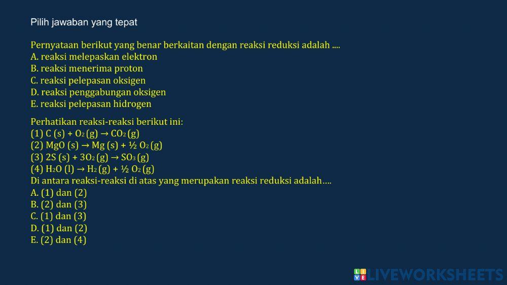 Perkembangan konsep reaksi reduksi oksidasi