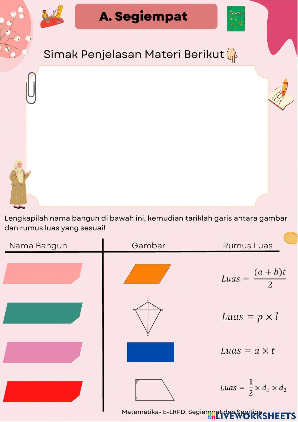 E-LKPD Segiempat dan Segitiga