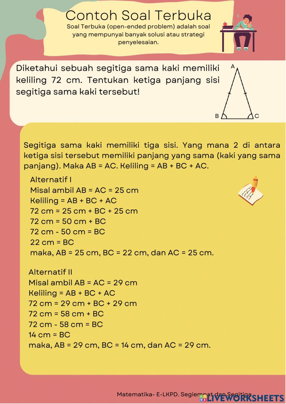 E-LKPD Segiempat dan Segitiga