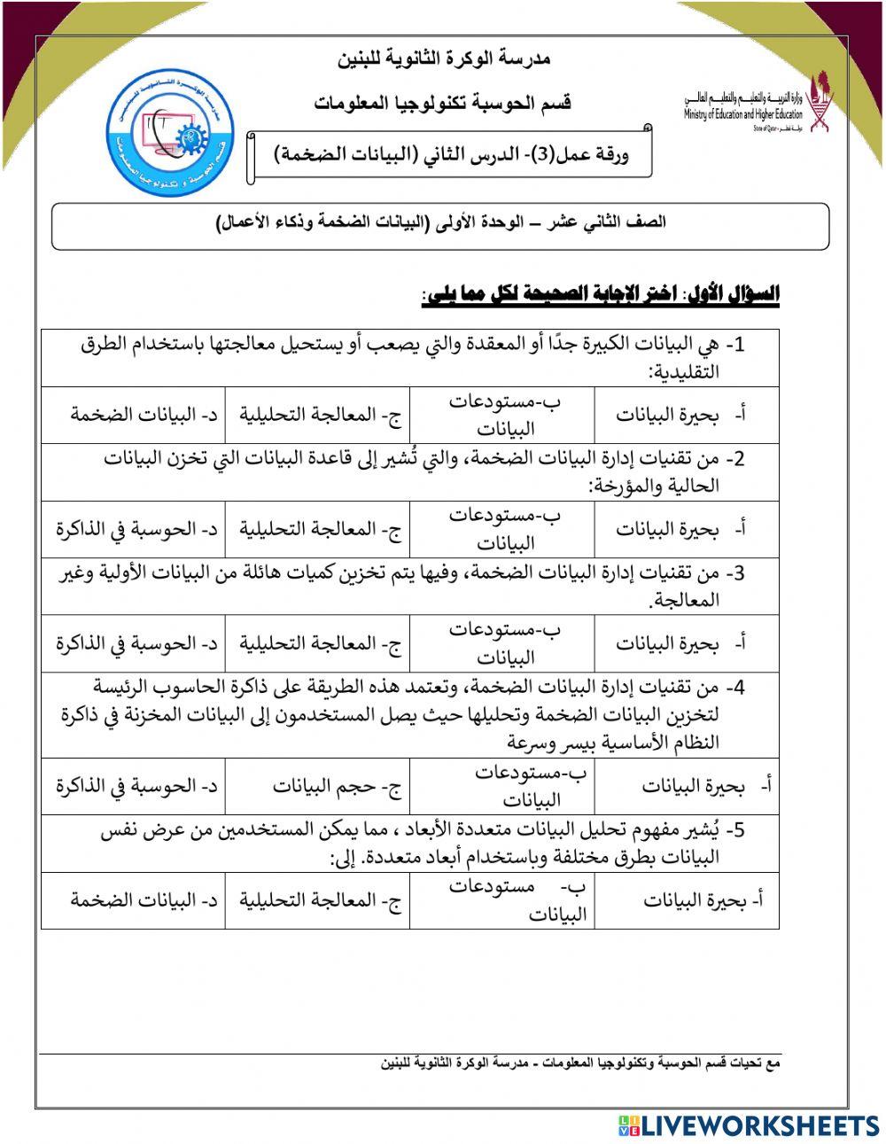 البيانات الضخمة - إدارة البيانات