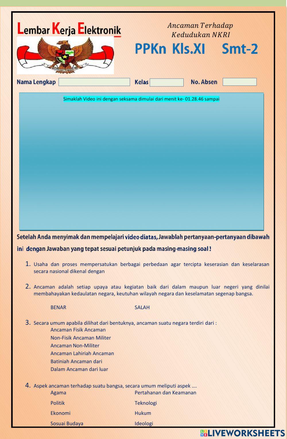 Ancaman Terhadap Kedudukan NKRI