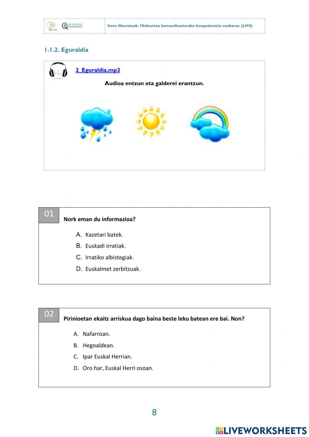 Eguraldia - Entzumena