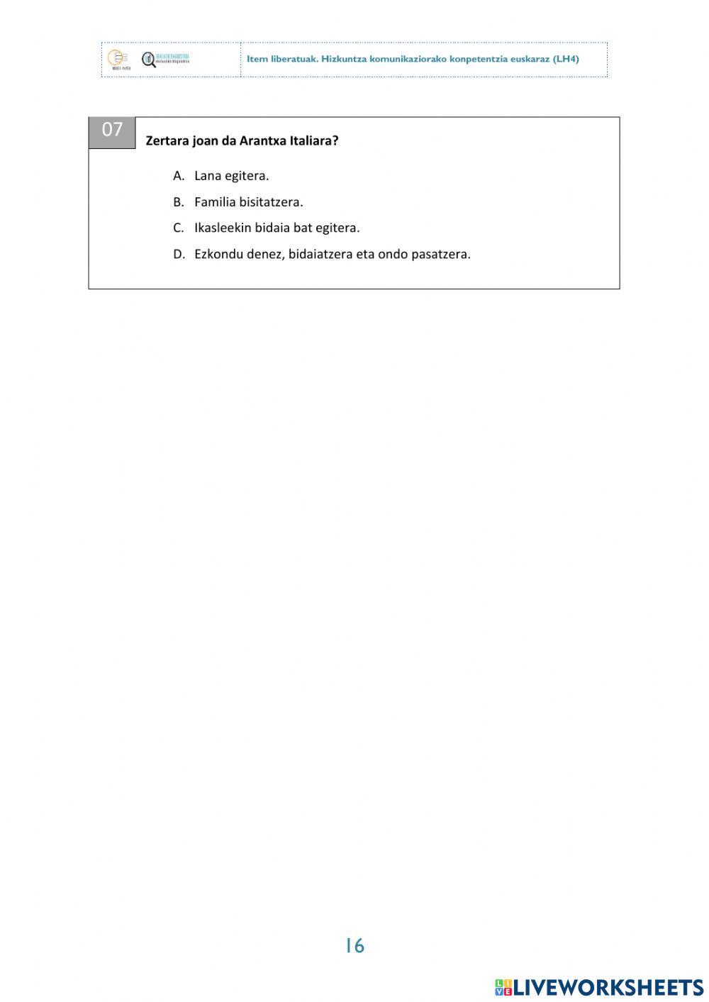 Postala - Irakurmena