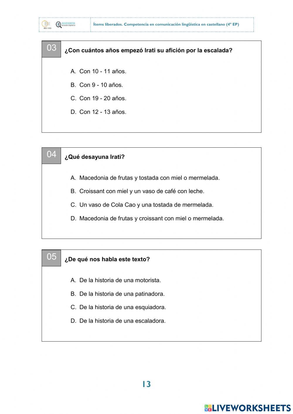 Entrevista en la radio - Comprensión oral