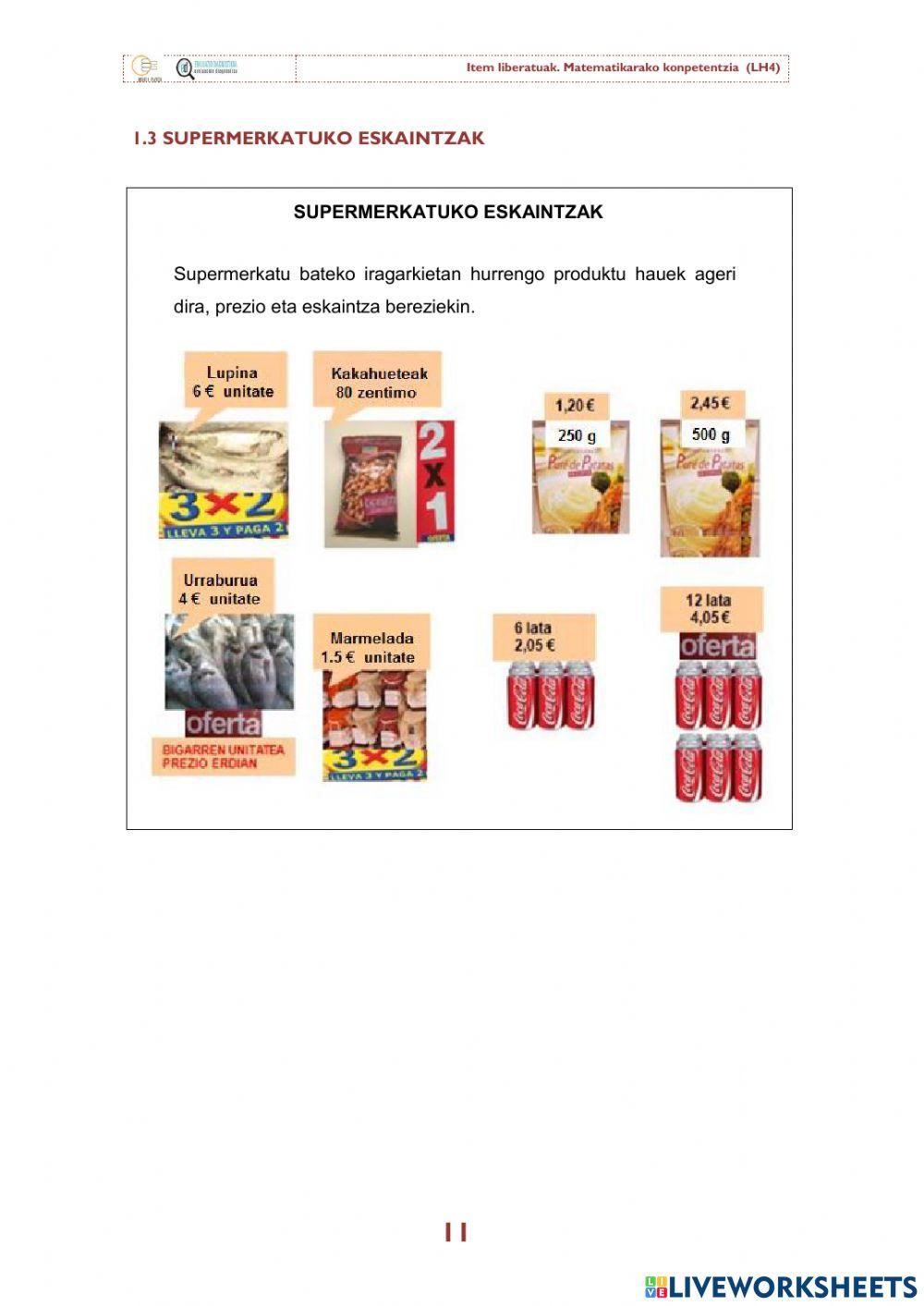 Atletismo-Supermerkatua matematika