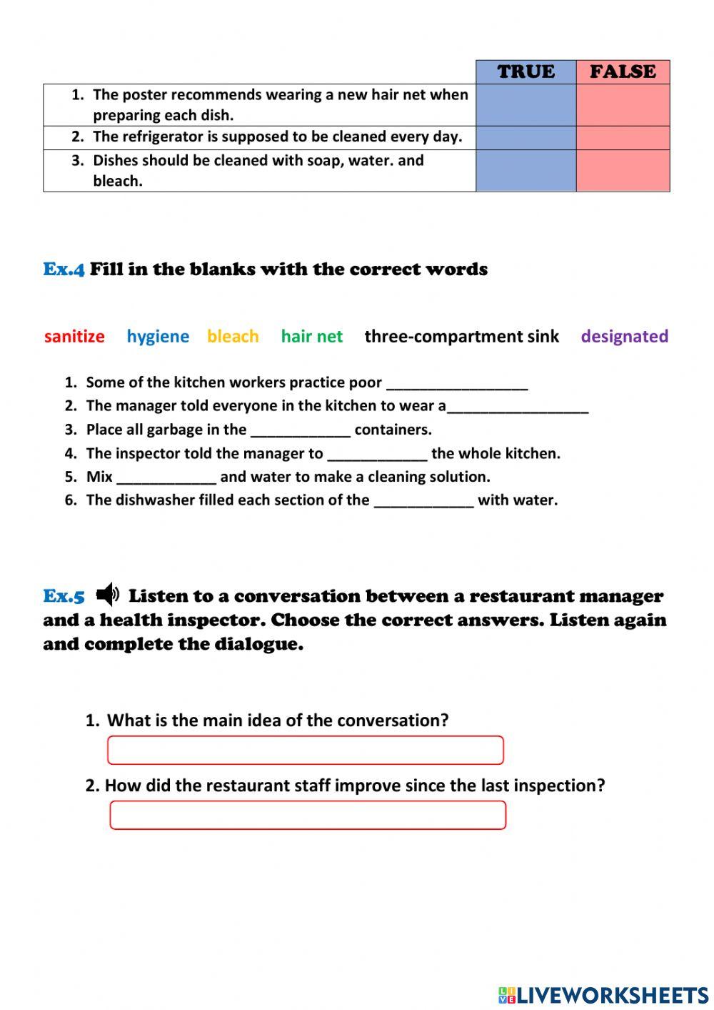 Sanitize and hydiene