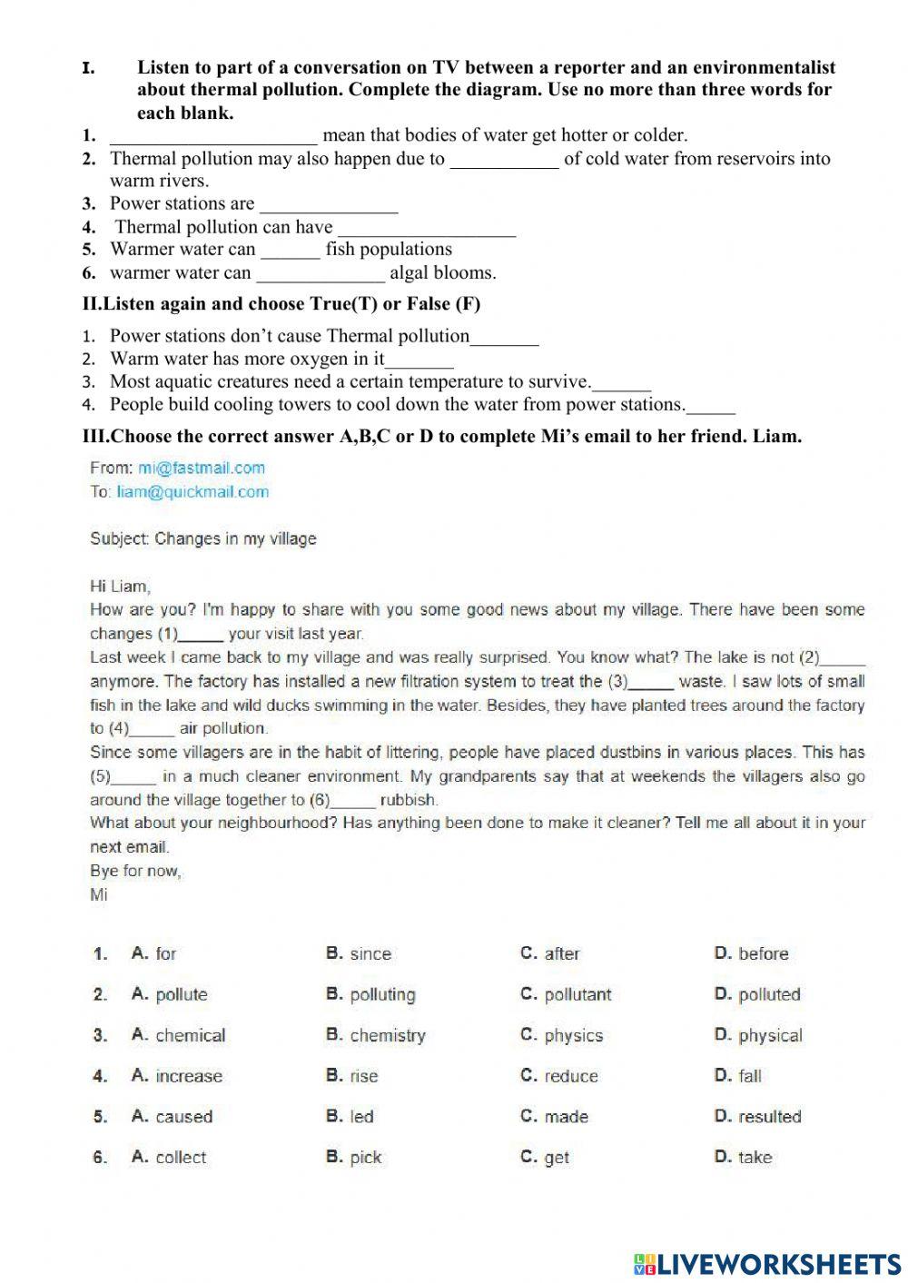 Listening and reading Unit 7 (E8)