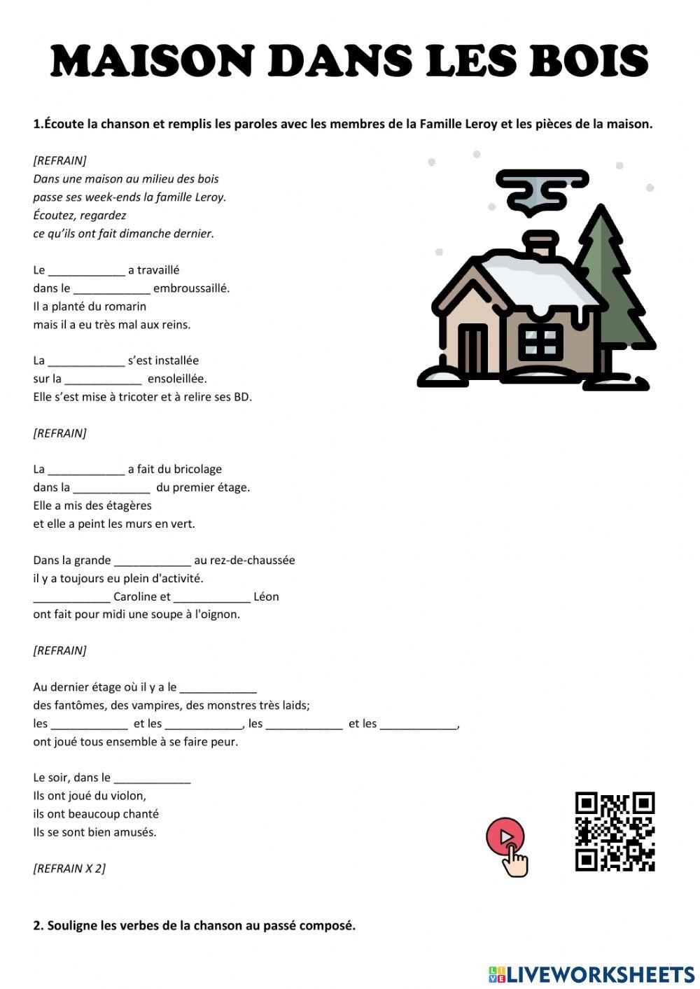 Chanson: -MAISON DANS LES BOIS