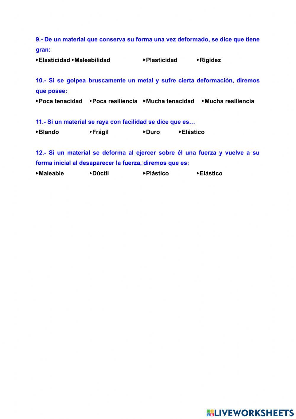 Materiales técnicos