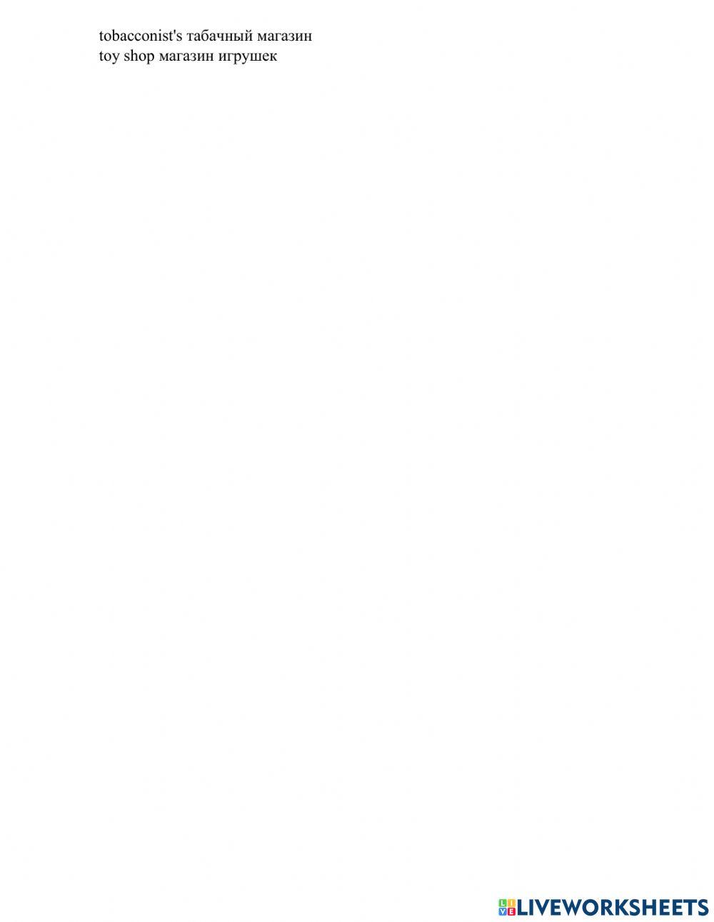 Doing shopping+Vocabulary