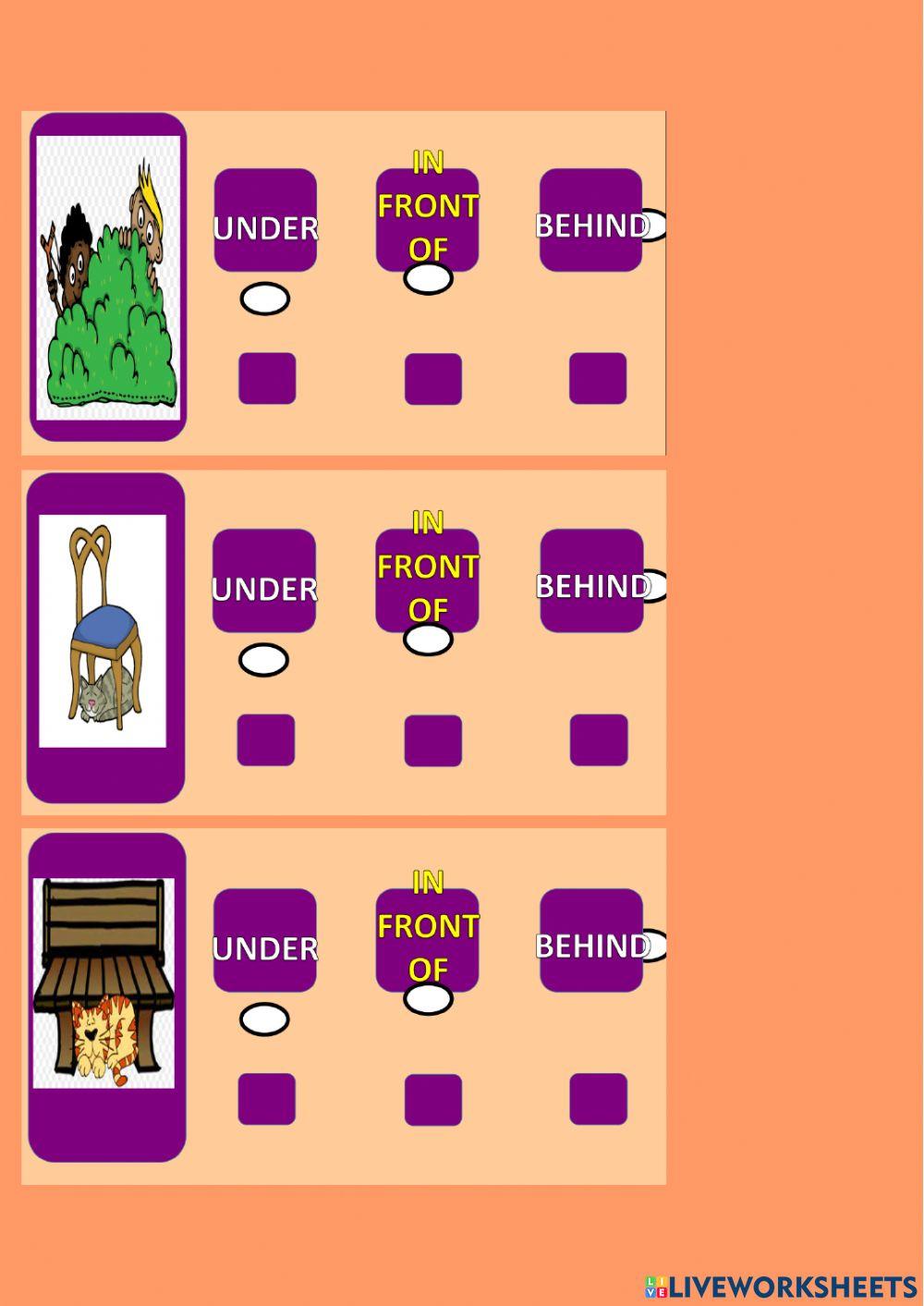 Prepositions of place