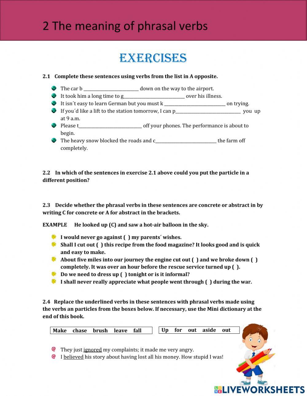 Phasal verbs lesson 2 intermediate