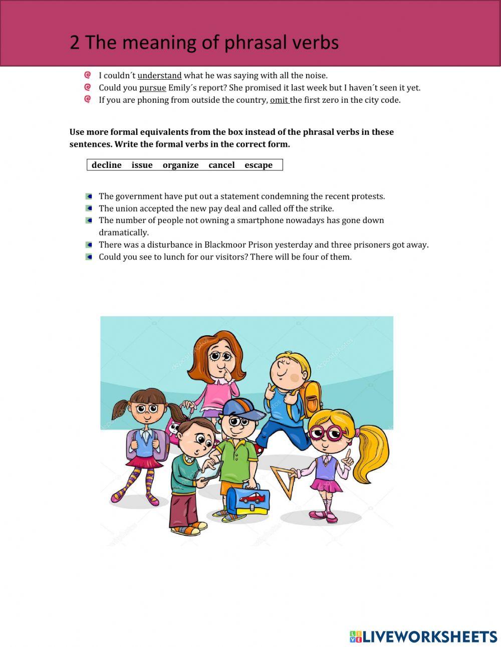 Phasal verbs lesson 2 intermediate