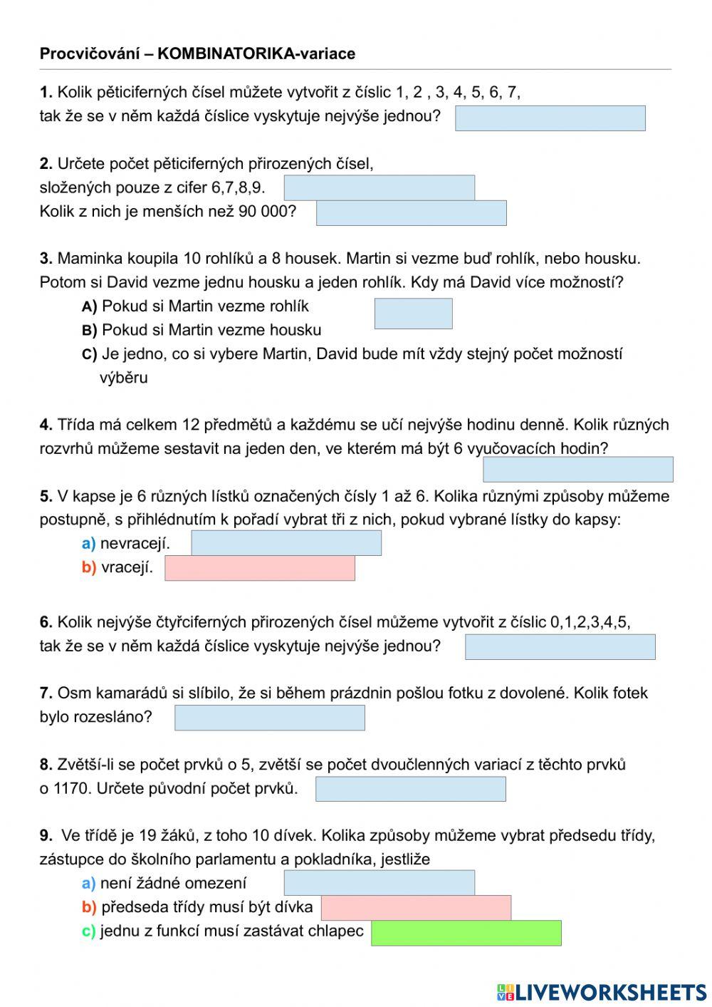 Kombinatorika-Variace