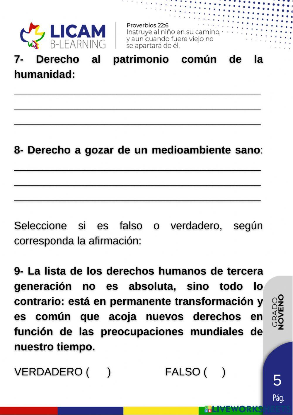 Derechos de tercera generación.