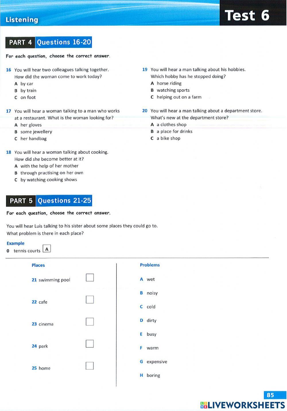 Listening ket test 6