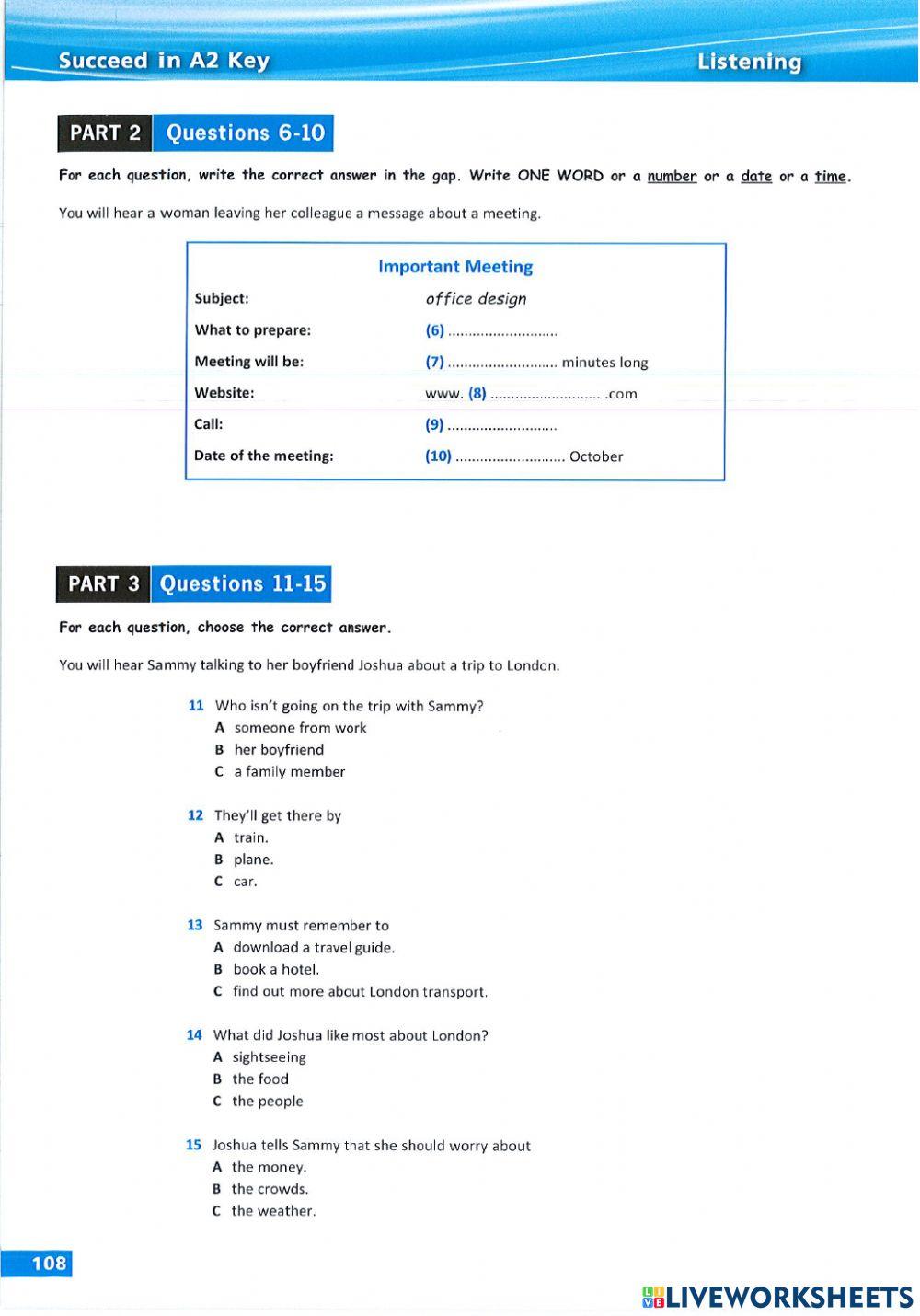 Listening ket test 8