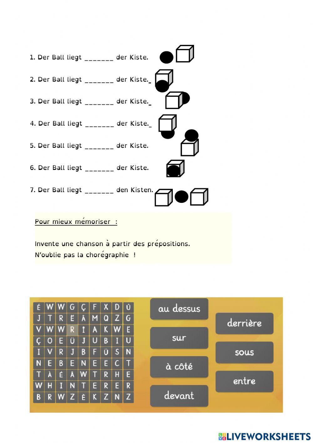 Les prépositions mixtes