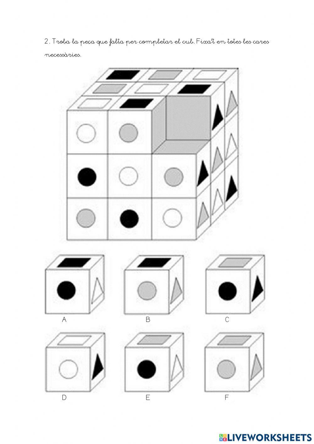 Identificació de cares de figures 3D