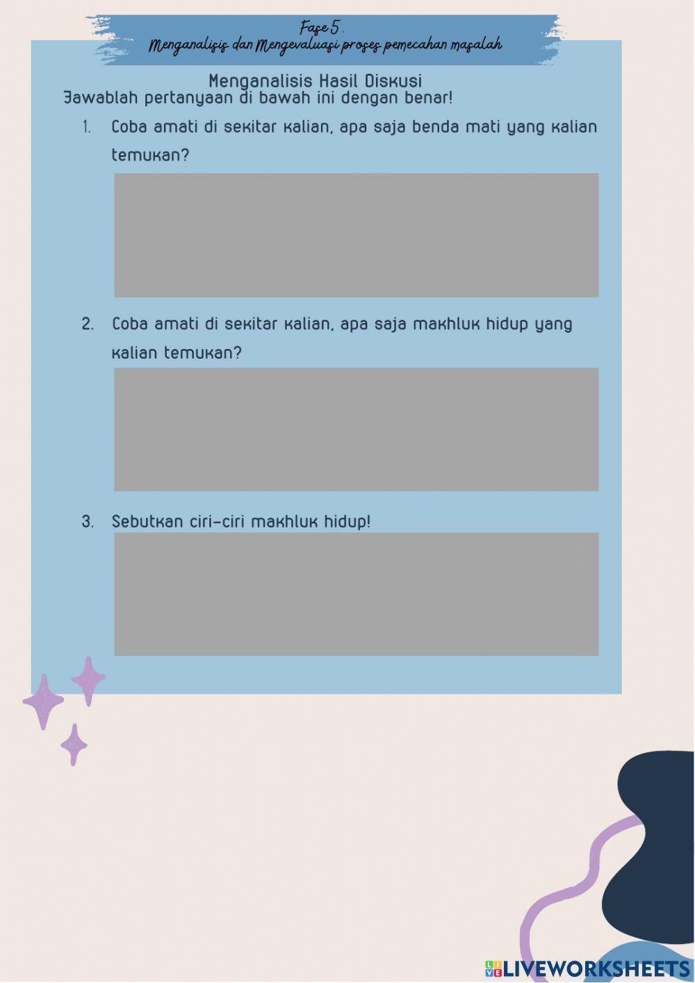 Lkpd ciri-ciri makhluk hidup