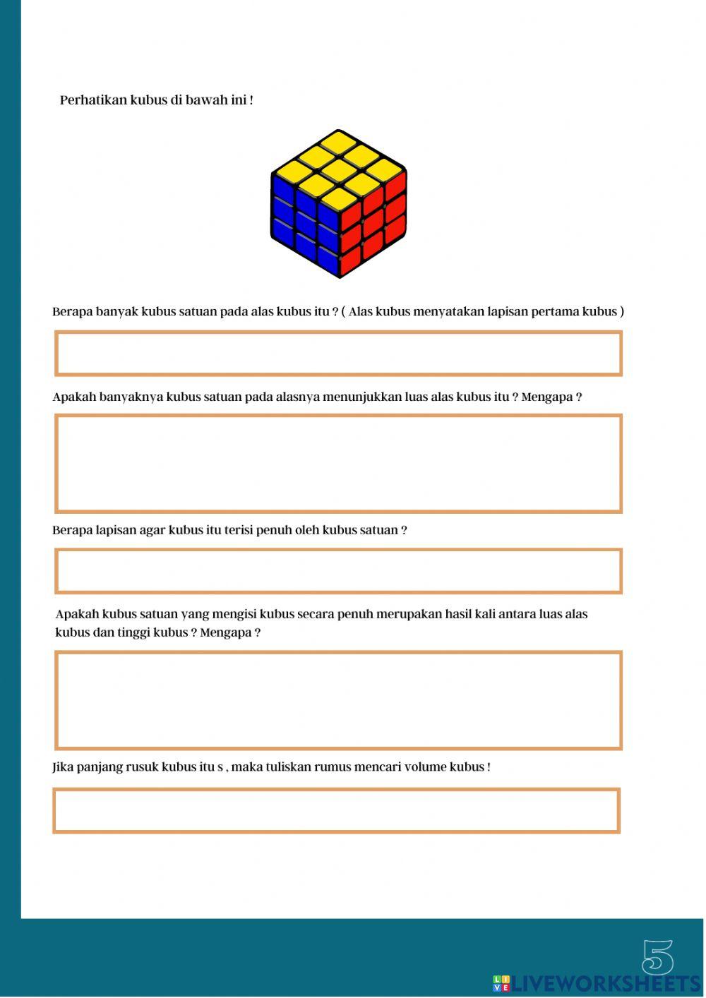 LKPD luas permukaan dan volume kubus dan balok