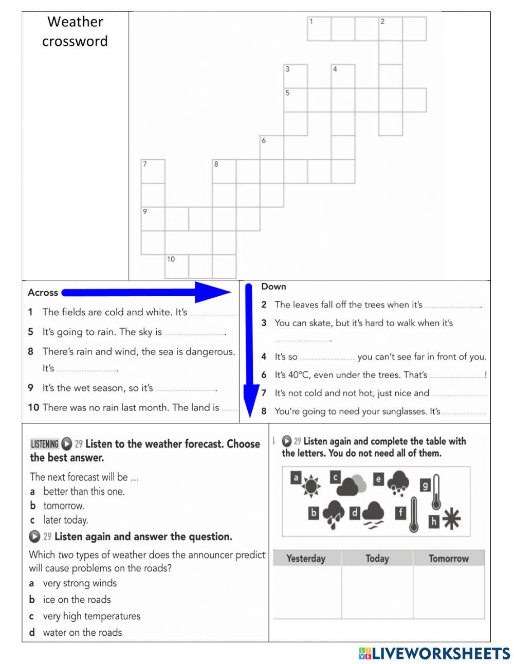 GW A2 u7 Vocabulary weather WB