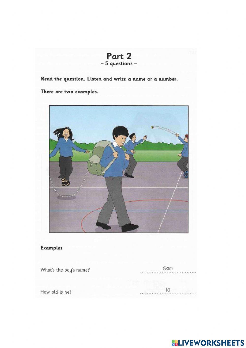 S Listening Test 1 Part 1