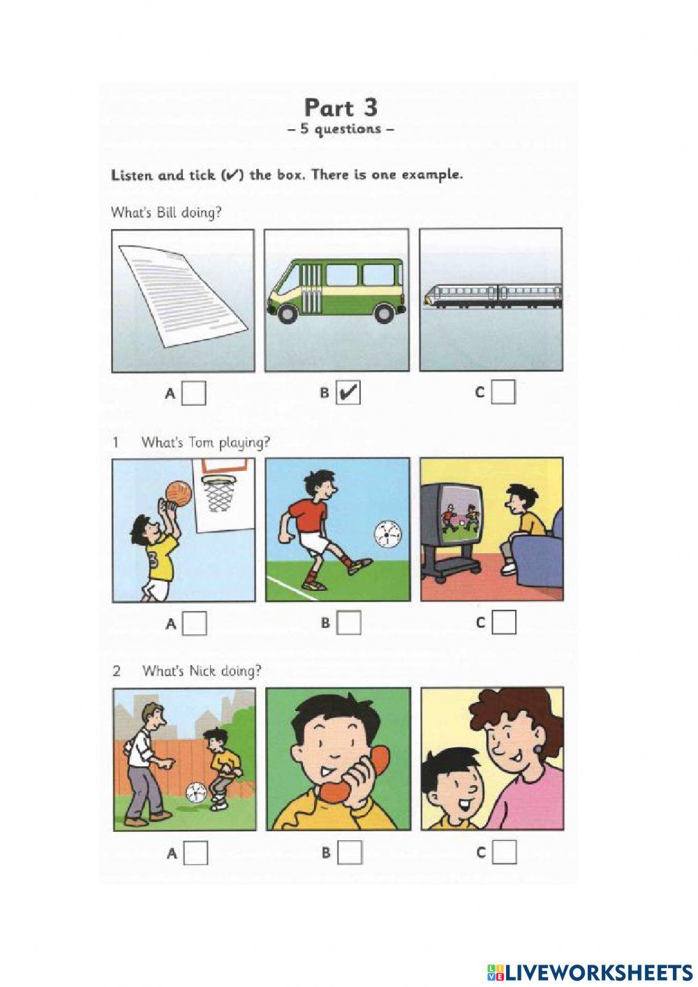 S Listening Test 1 Part 1