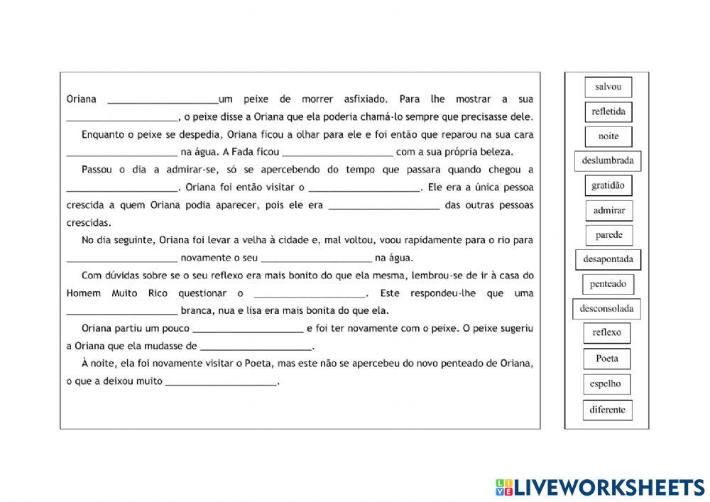 Fada Oriana - Capítulo - O peixe.