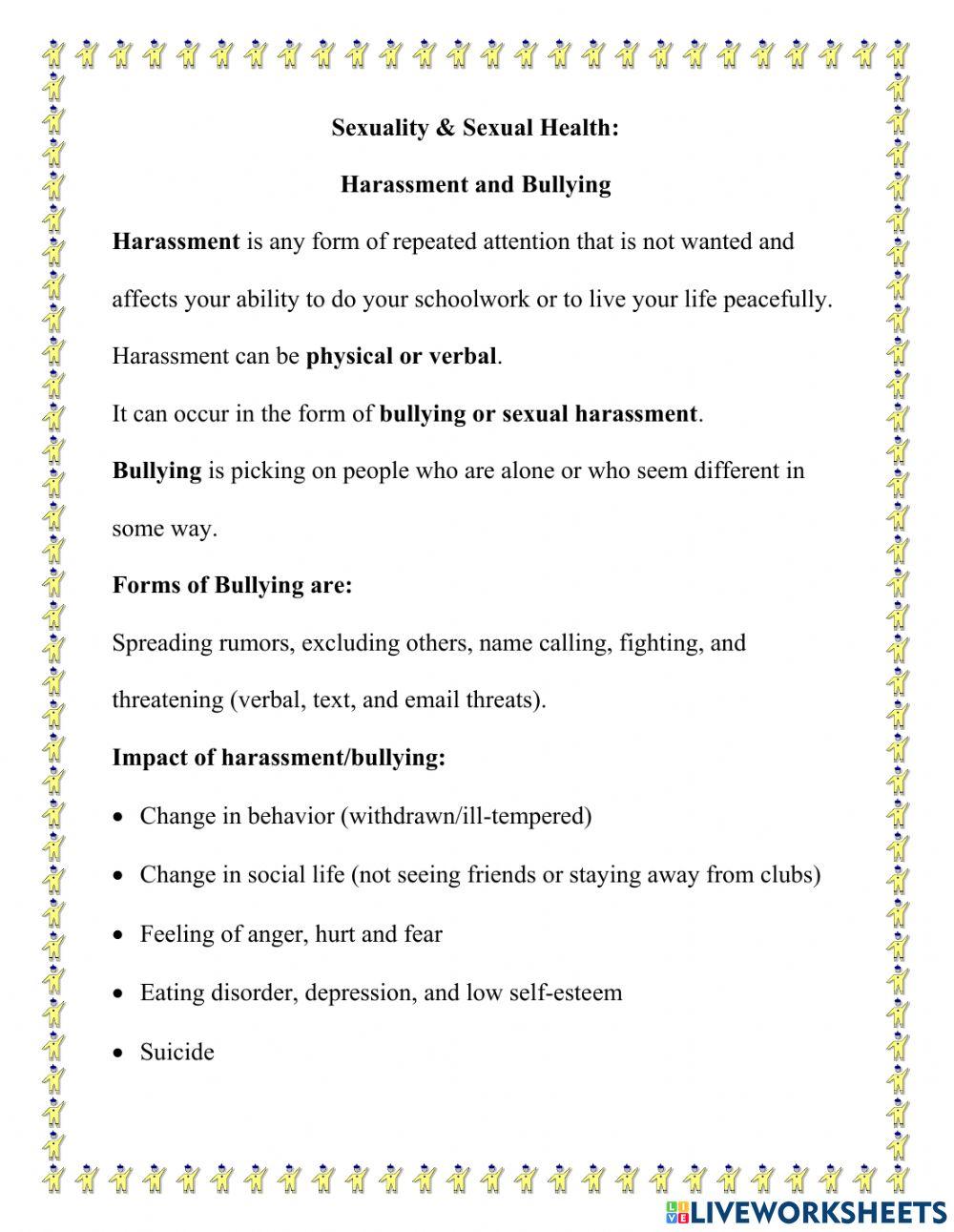 Harassment and Bullying