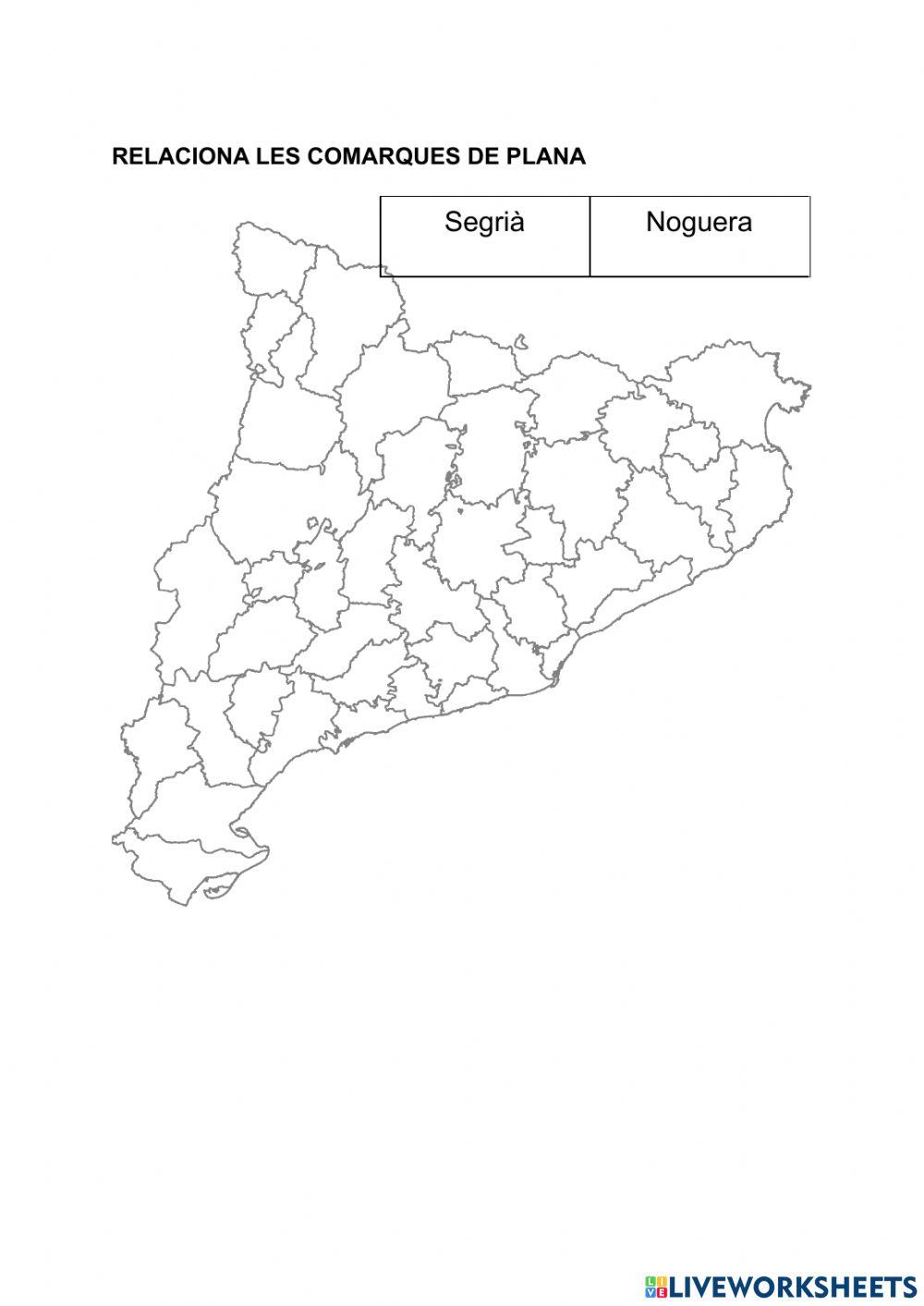 Comarques de catalunya. plana i muntanya
