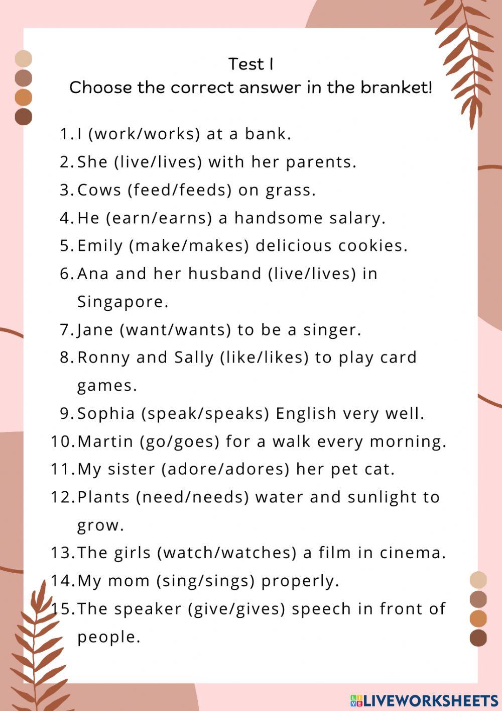 Simple Present Tense