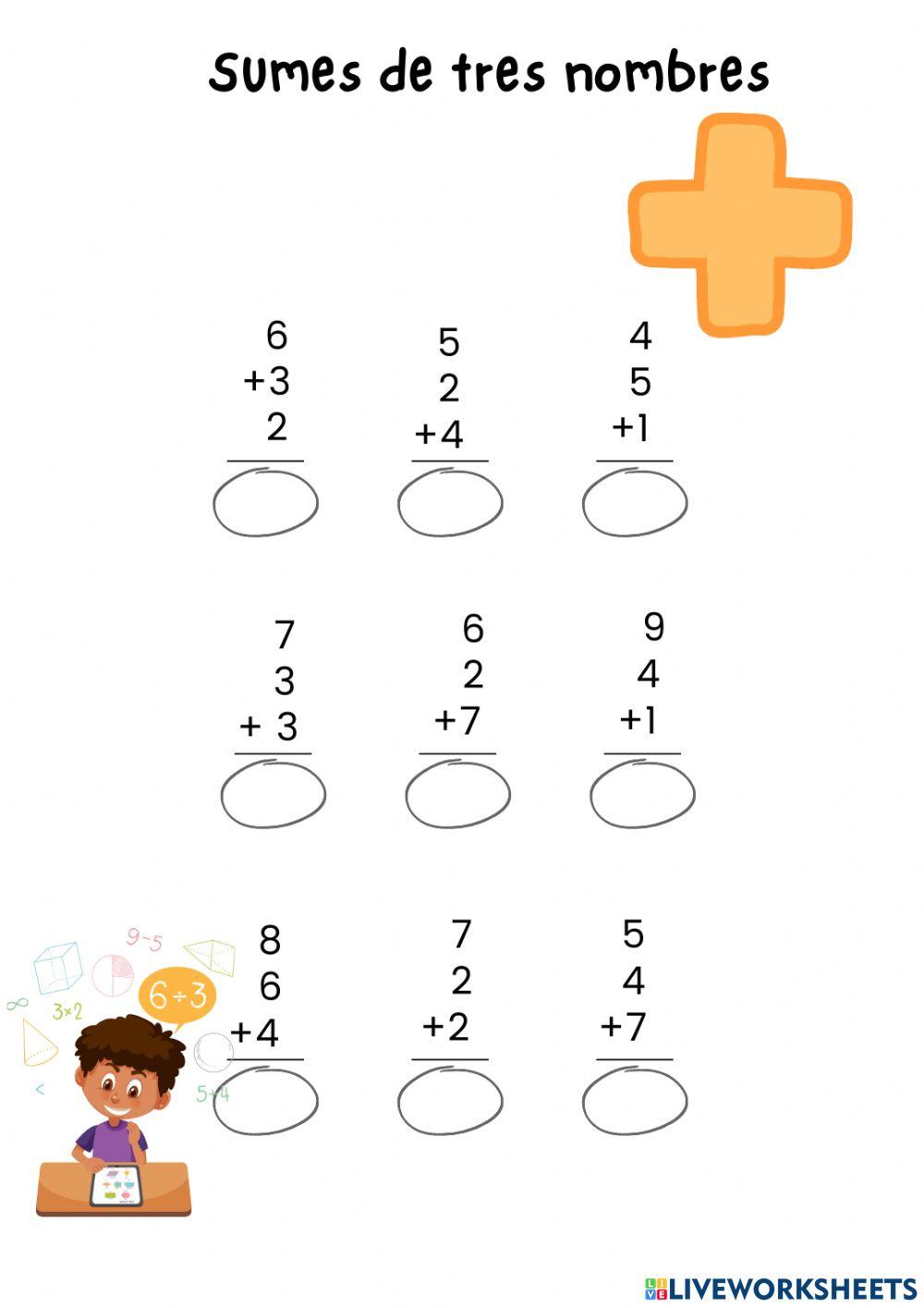 Sumes de tres nombres