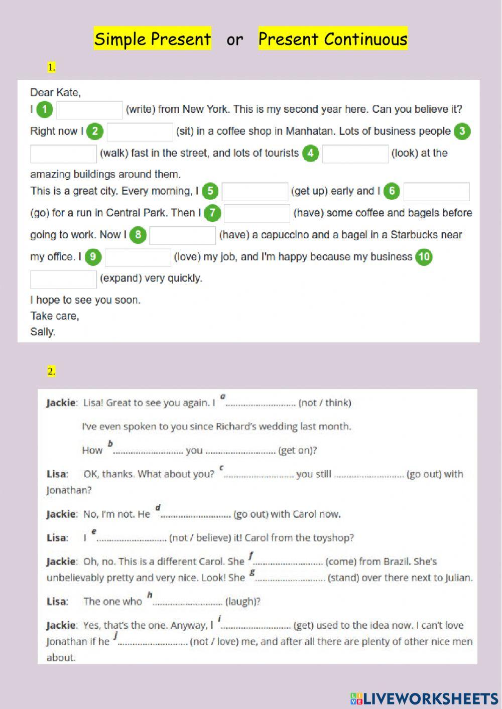 Simple Present   or   Present Continuous