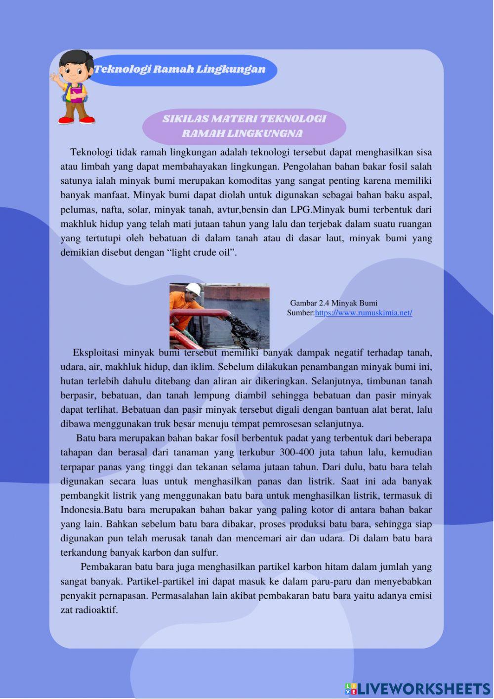 Kegiatan 1 dan 2 lkpd teknologi ramah lingkungan