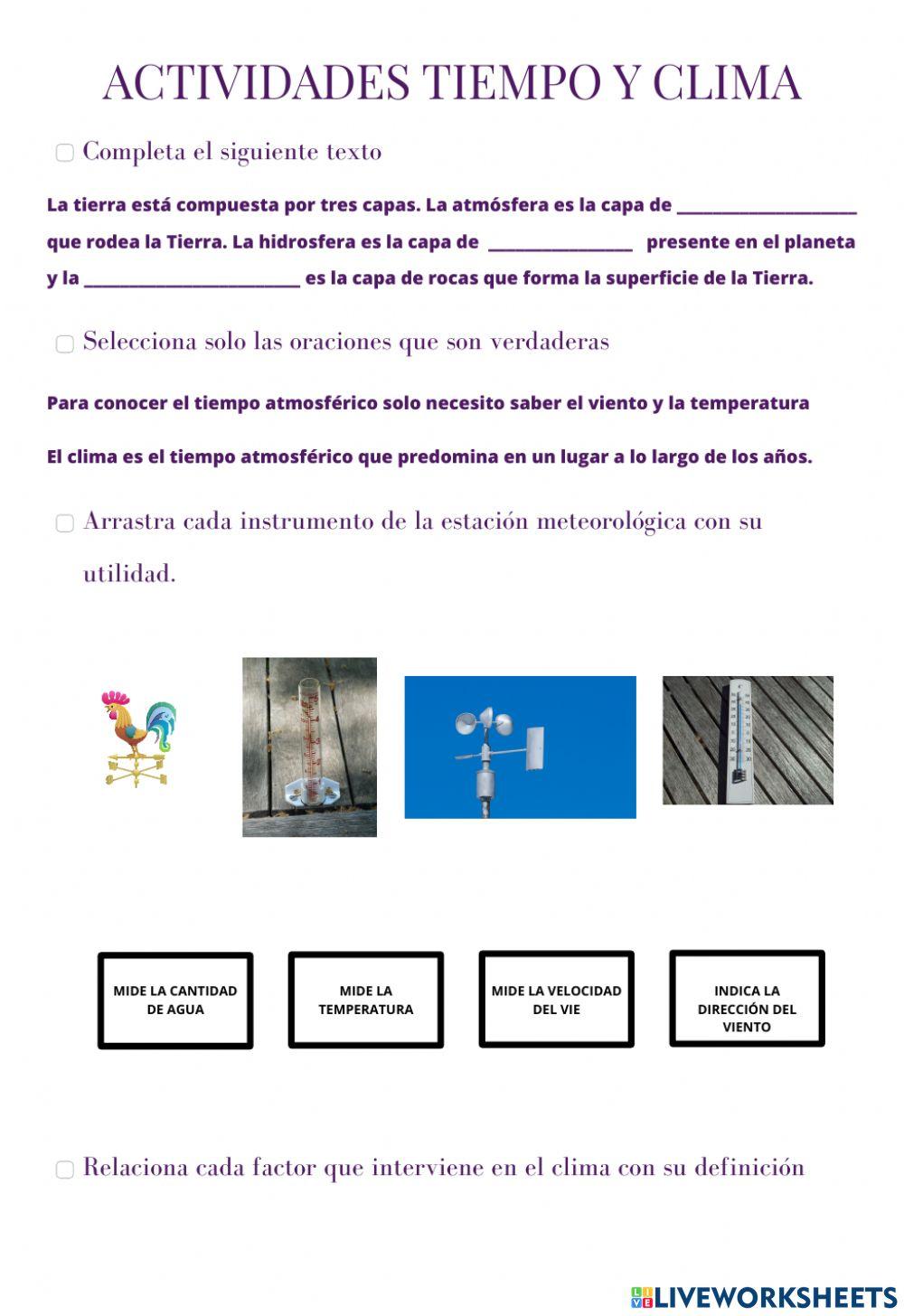 PRÁCTICA. TIEMPO Y CLIMA