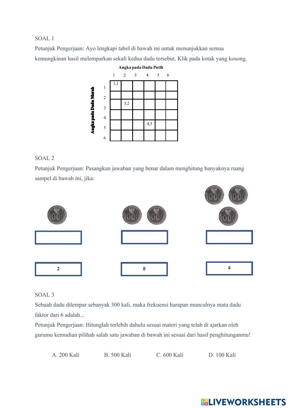 Lembar Kerja Peserta Didik-Peluang
