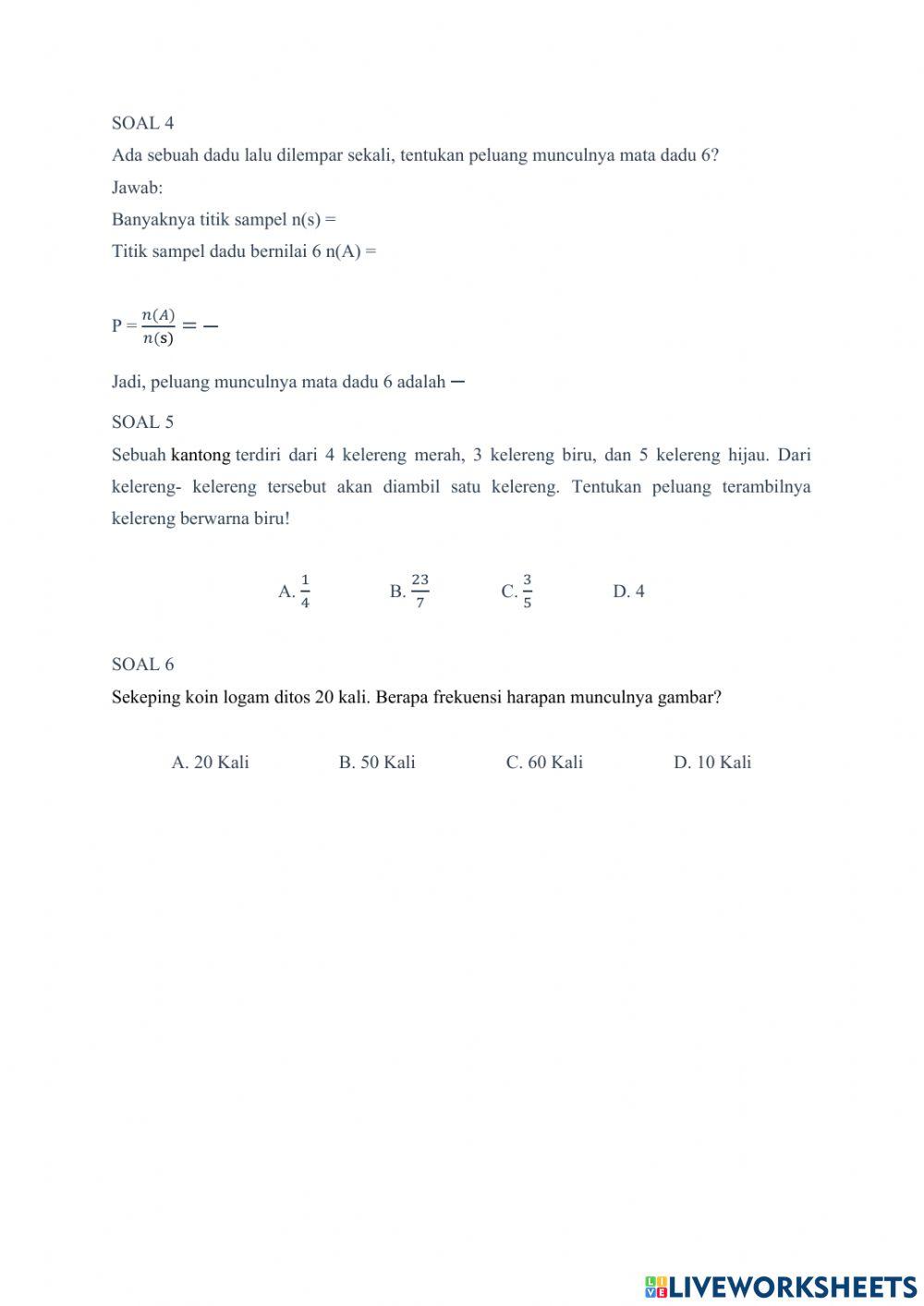 Lembar Kerja Peserta Didik-Peluang