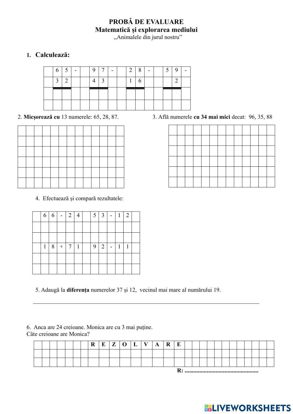 Adunarea si scaderea