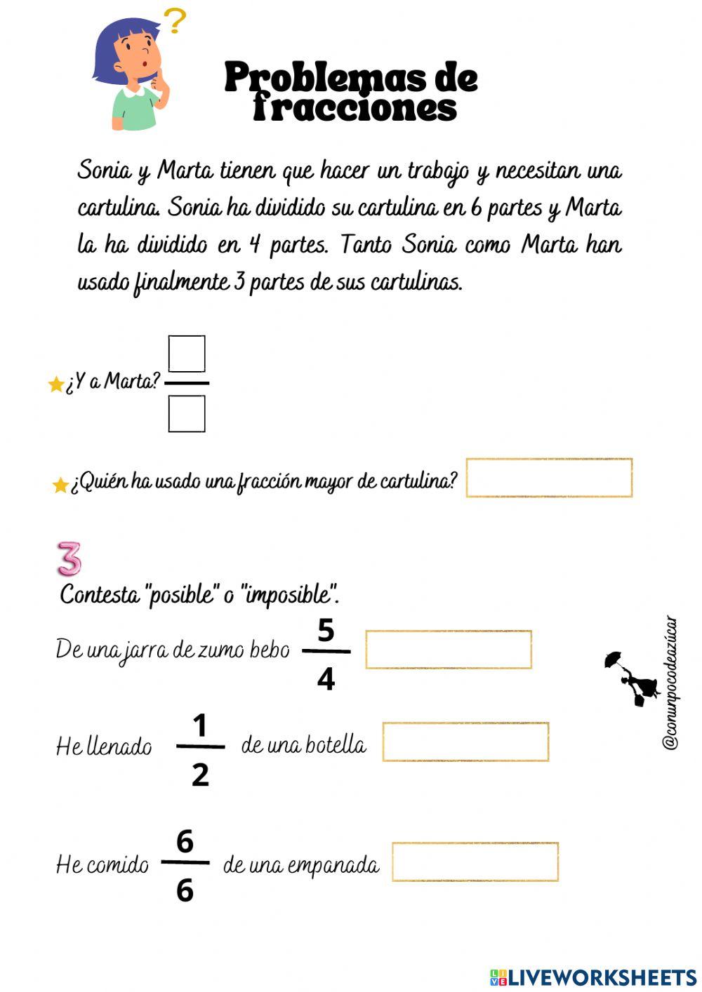 Problemas de Fracciones