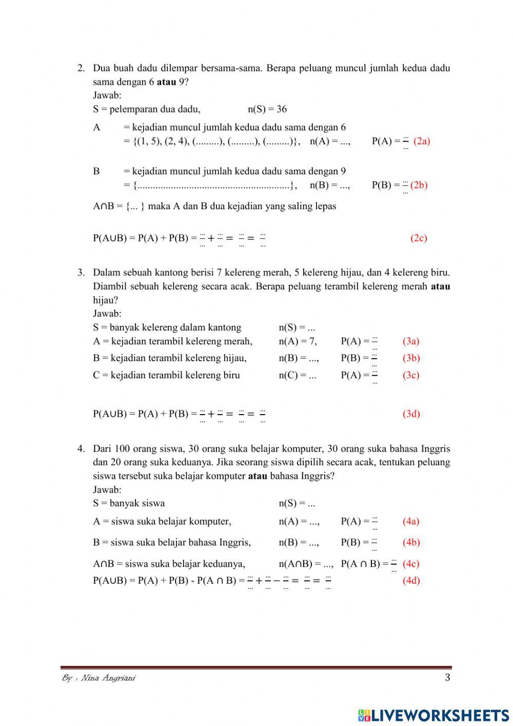 Peluang Saling Lepas