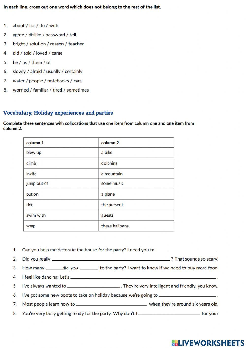 Review 3 online pdf worksheet | Live Worksheets